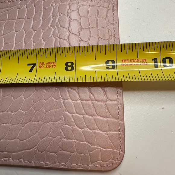 SOLD Jenny Patinkin Pale Pink Pouch Flat Long Zip Wallet-Case Phone Holder 4.75” - Picture 7 of 7